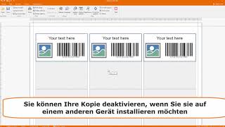 Labeljoy 6 - Eingabe des Registrierungscodes
