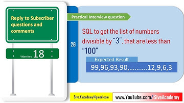 Subscriber Comments Reply Video 18 | Get the list of values divisible by 3 that are less than 100