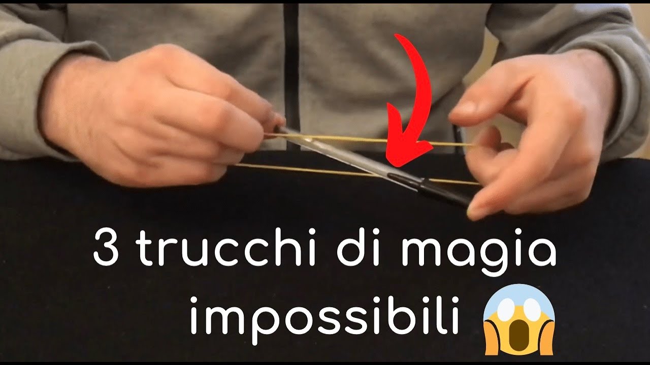 3 trucchi di magia impossibili/ TUTORIAL magia con penna e elastici