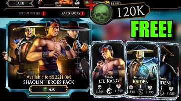 I Spent 120K FREE Souls on this Pack For My LUCKY Viewers! | MK Mobile Shaolin Heroes Pack Opening!
