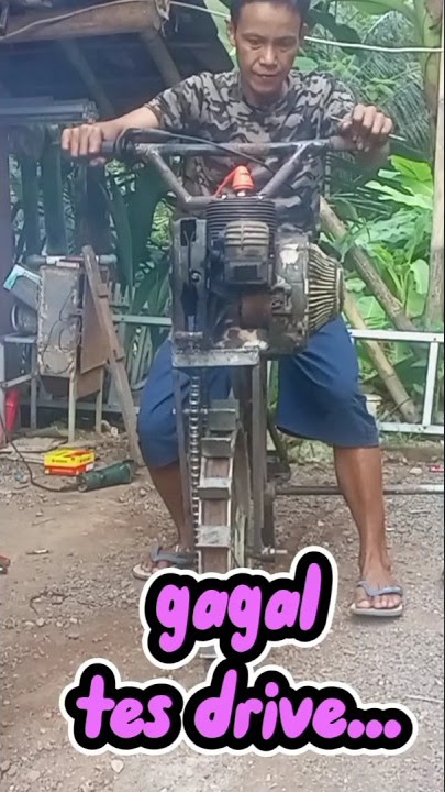 Tracktor mini...rangka sepeda bermesin chainsaw #vidio short...