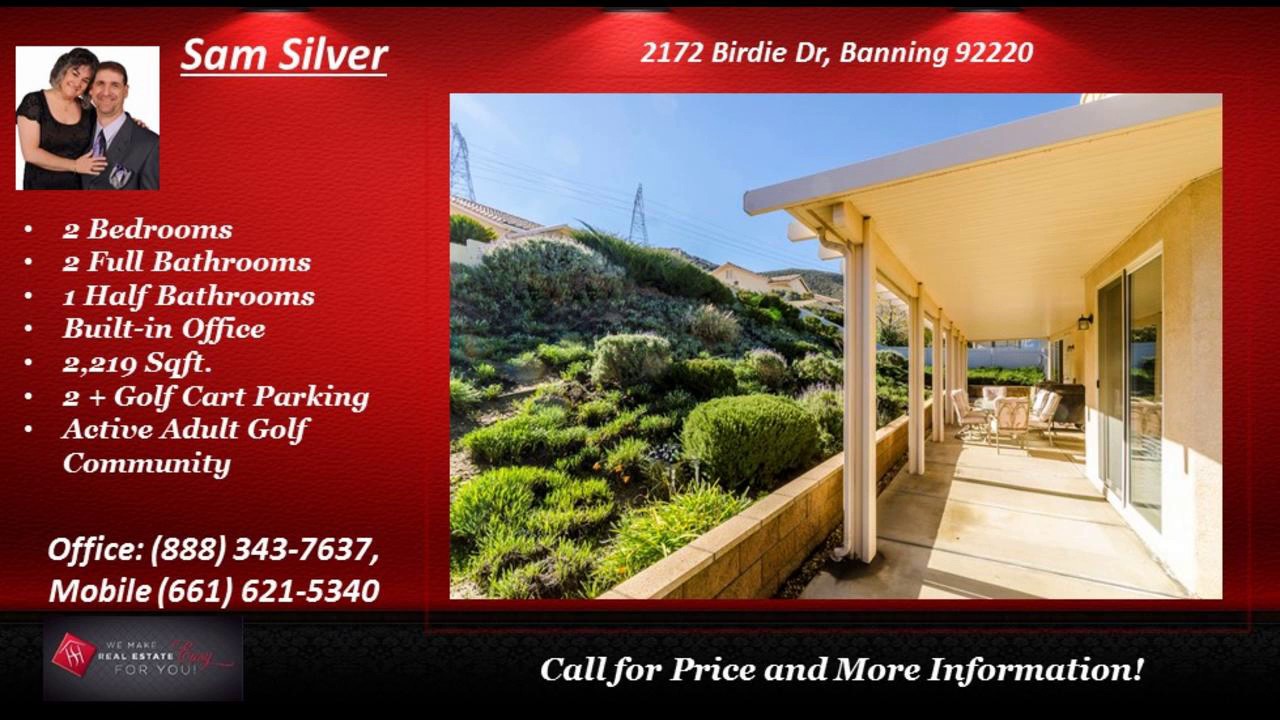 Banning CA Homes 55+ community Sun Lakes Country Club Sam Silver