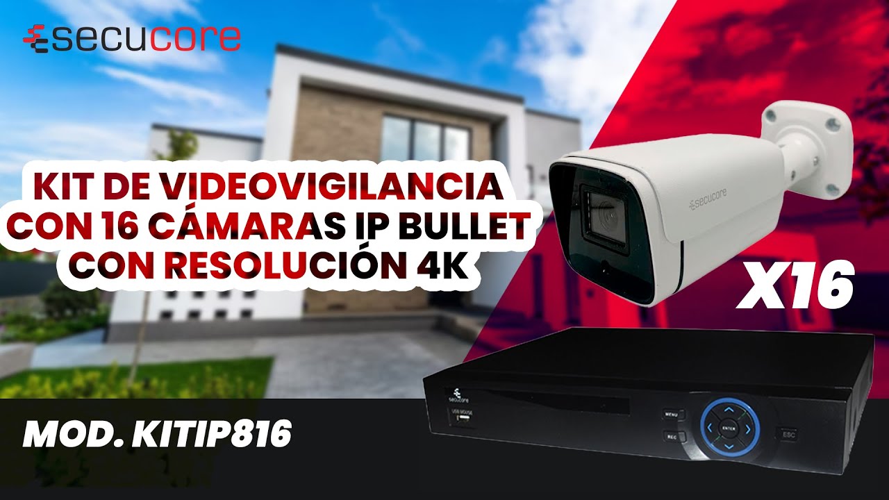 Diseña tu Kit de Videovigilancia IP PoE Dahua de 8 Mpx (4K), a medida