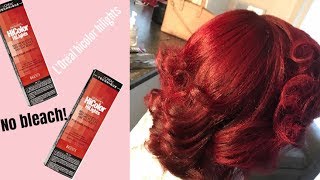 How to dye your hair Red without Bleach ft. Loreal HiColor Highlights Magenta & Red