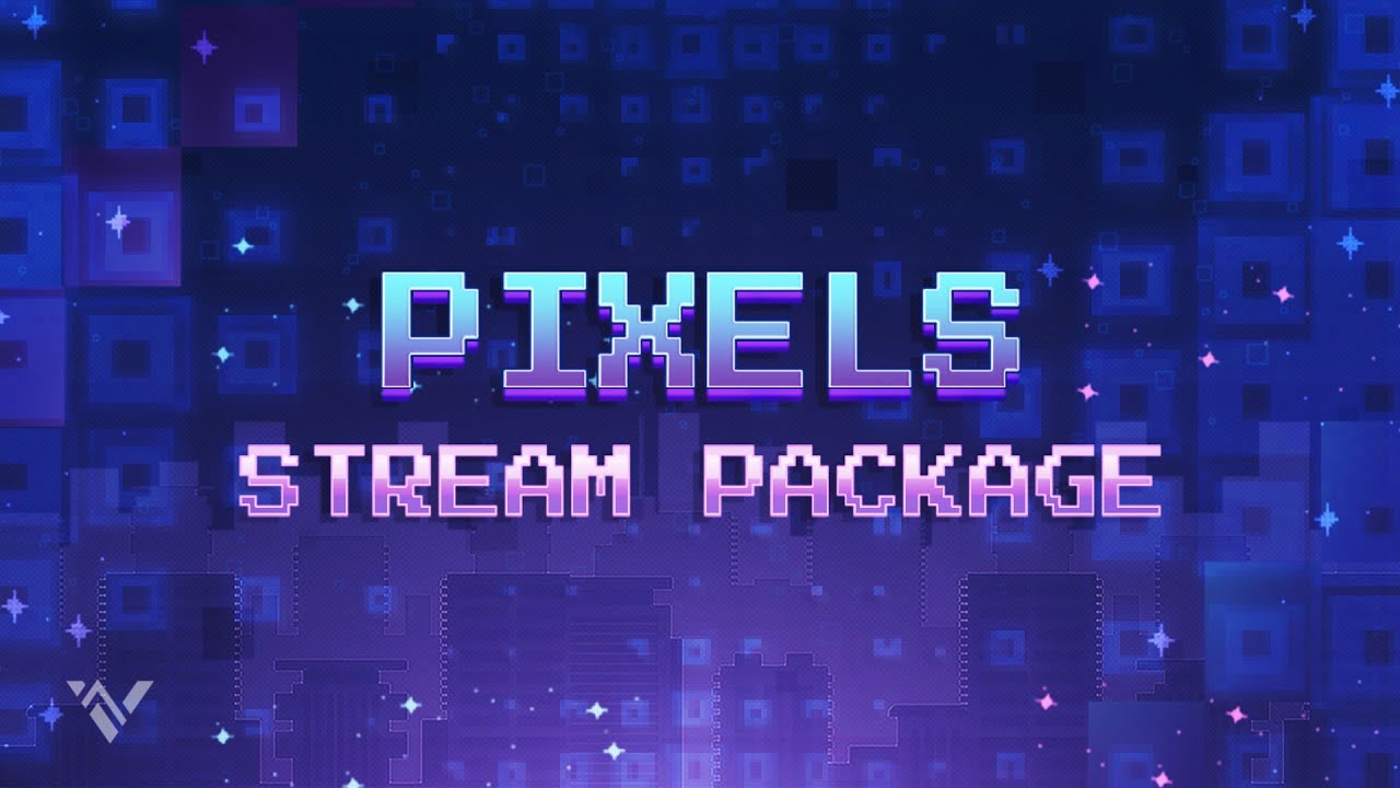 Pixels Stream Package Animated Twitch Overlays
