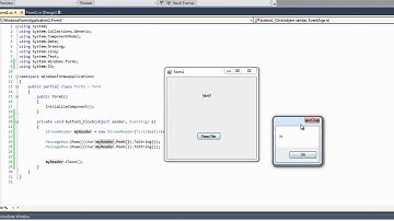 Windows Programming Part 11.3: StreamReader