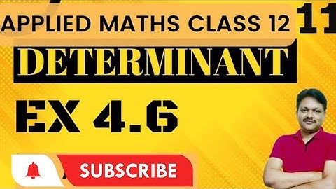 Determinant applied Maths Class 12 | Ex 4.6 | Matrix method  | martin