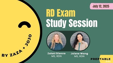 PrepTable RD Exam Study Session | July 12th, 2025