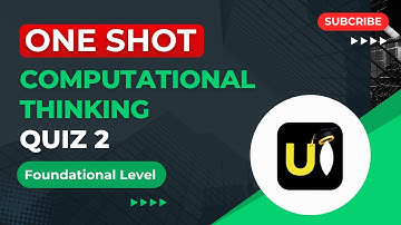Complete COMPUTATIONAL THINKING in One Shot for QUIZ 2 | IIT Madras BS | Fastrack Revision Series