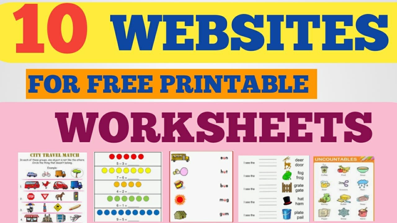 free printable worksheets websites