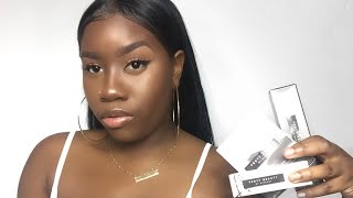 Fenty Beauty Swatch and Review on Dark Skin | Foundation 450 Highlighter Concealer & More! screenshot 5