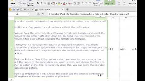 Auto contraction of cell data in Kingsoft Spreadsheet 2013