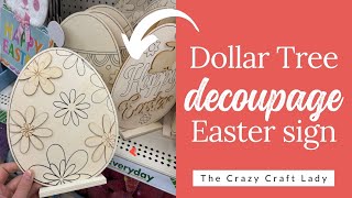 Easter Egg Decoupage Sign