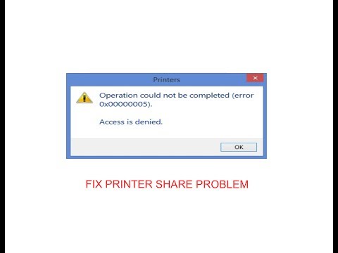 FIX PRINTER ERROR 0x00000005