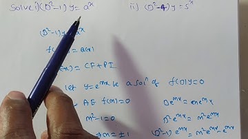 Solution of f(D)y=a^x/ Higher order Differential Equations / CF & PI Problems
