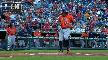 HOU@TEX: Springer drives in Altuve with a double