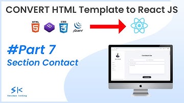 React JS Tutorial #PART_7 - Convert HTML Template to React JS Section CONTACT