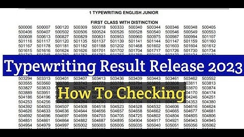 Typewriting Exam Result 2023 🎉  Shorthand Exam Result 2023  Typewriting Exam Result 2023  offical u