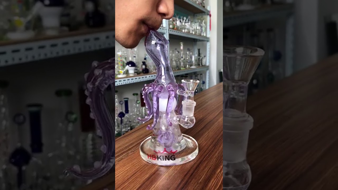 K817 HBKING AMAZING OCTOPUS GLASS WATER PIPE