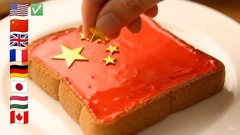 Satisfying AI ASMR | Spreading Flag Tiles On🍞🌏 Toast ( Flag Part 6)