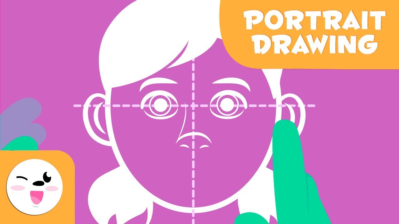 ⁣Learn how to draw portraits - How to draw a face step-by-step - Easy tutorial for kids