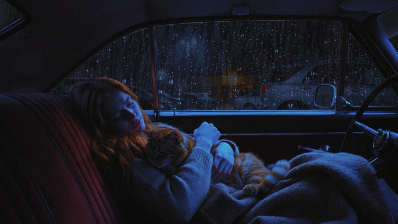 🌩️😴 Powerful Thunderstorm Rain Inside Vintage Car Cabin for Deep, Restful Sleep 💤