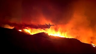 More than 20,000 people are forced from their homes in southern
california by a dangerous arson wildfire that intensified thursday
night. the holy fire has b...