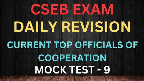 |CSEB EXAM|DAILY REVISION|Mock Test|