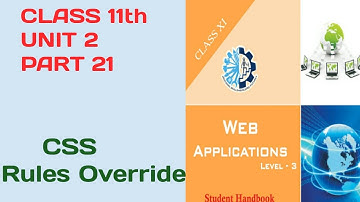 CLASS 11th ||WEB APPLICATION||UNIT_2_PART_21||WEB DEVELOPMENT USING HTML & CSS