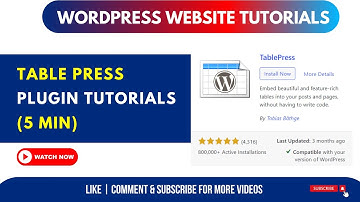 How to Make Tables in Wordpress | Table Presss Wordpress Plugin Tutorial