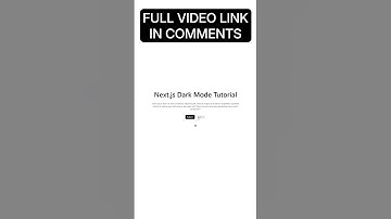 How to create dark mode in Next.js Tutorial #coding #webdevelopment #nextjs #programming #web #react