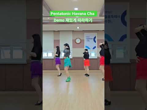 Pentatonic Havana cha linedance/ High Improver/ 크레이지 인 라인댄스 쏘셜곡/ #라인댄스 #dance #수원라인댄스