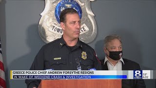 Greece Police Chief resigning in wake of crash, district attorney investigation continues - October