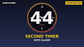 Timer: 44 Seconds with Alarm, Built for Meditation