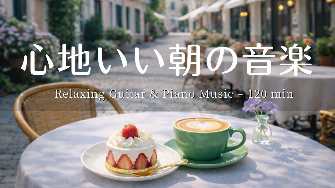 【癒し・作業用BGM】心地いい朝のカフェ音楽☕🎶| やさしいギター＆ピアノのリラックス音楽 ｜- Relaxing Piano & Guitar 120min -