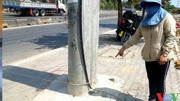 Rải đinh ngay gần trụ sở công an bẫy người đi đường