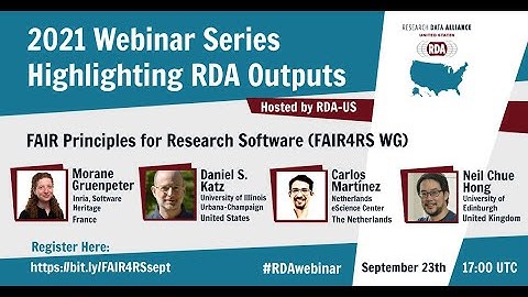 FAIR Principles for Research Software FAIR4RS WG