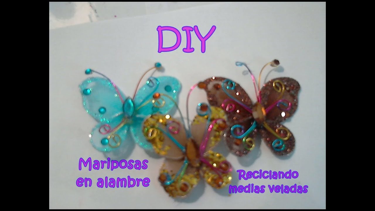 DIY: MARIPOSAS RECICLANDO MEDIA VELADA
