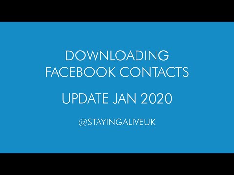 Updated Facebook Contacts Download - January 2020