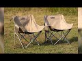 A must-have product! Outdoor Folding Moon Chair Portable Chair Camping Chair Picnic Gear Fishing S