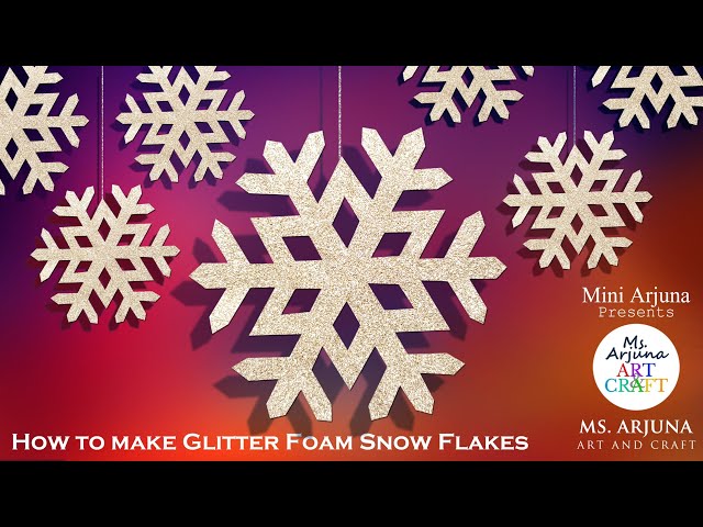 Easy Foam Snowflake Craft for Kids - Glitter On A Dime