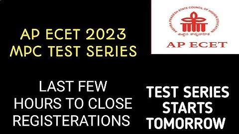 AP ECET MPC 2023 TEST SERIES| AP ECET 2023 EXAM DATE| AP ECET 2023 IMPORTANT EXAM TIPS|