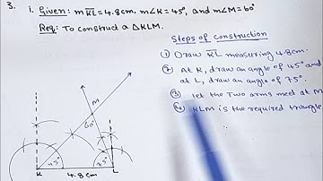 CLASS 9th MATH | LESSON NO:5 | EX.17.1 Q.3(i&ii) | PRACTICAL GEOMETRY TRIANGLES |
