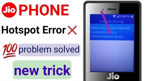⚡Jio Phone hotspot problem Thek kaisa kara🔥🔥🔥