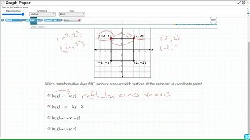 8th Grade STAAR Practice Transformations on the Coordinate Plane (8.10C - #17)