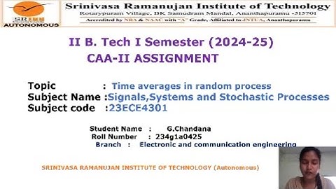 TIme averages in random processes