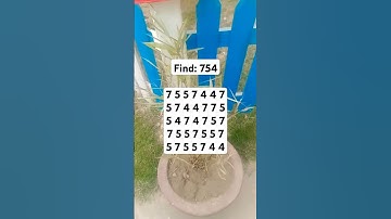 Observation Visual Test: 5 Seconds For You To Spot 754. Try Your Skills! #search #puzzle #shorts