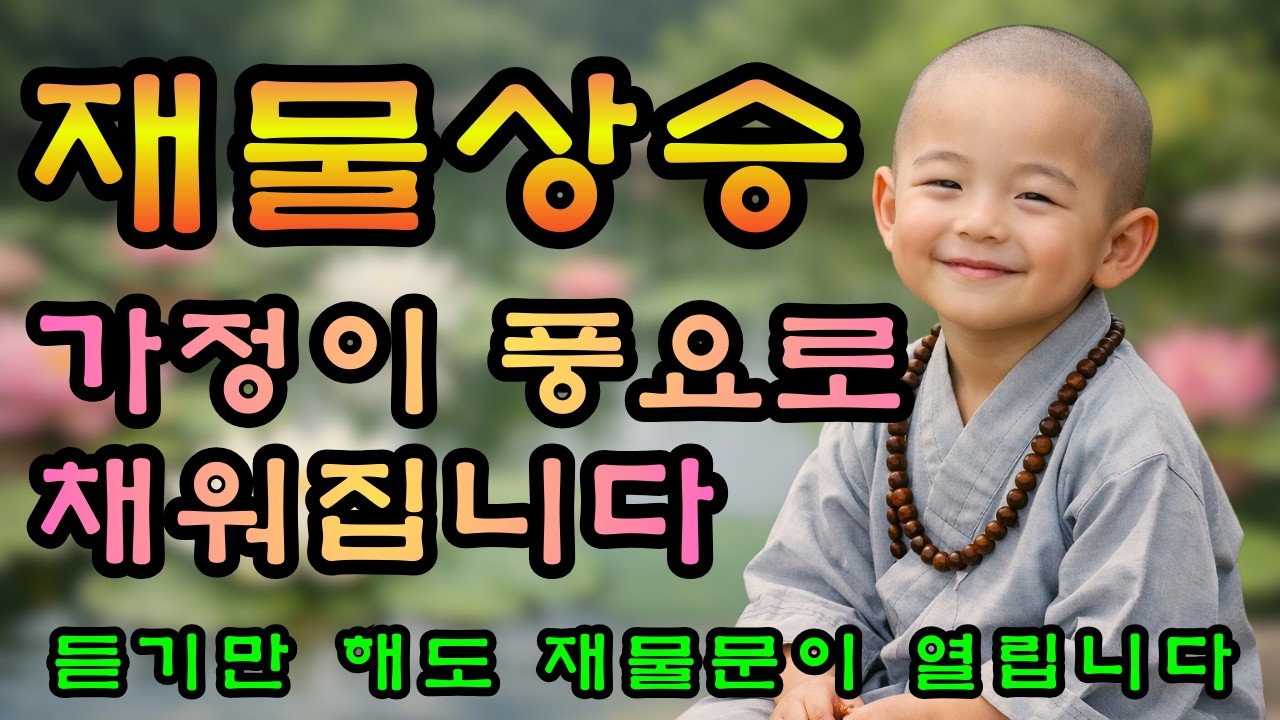 가정 풍요 대운기도 🙏 듣는 순간 집안 재물길이 열립니다 #가정풍요 #재물폭발 #대운상승