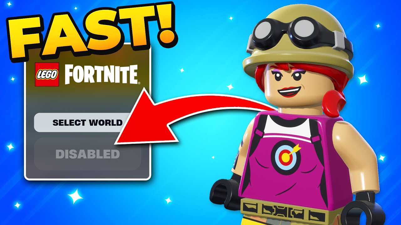 Fix LEGO Fortnite Can't Select World (Disabled/Not Working) YouTube