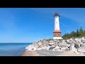 Rock Hunting Lake Superior at Crisp Point Lighthouse